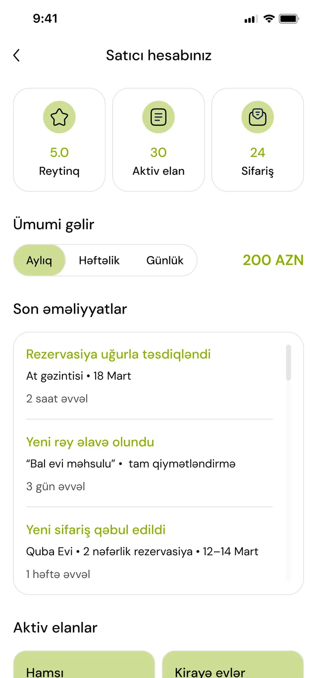 Satışlara anlıq nəzarət